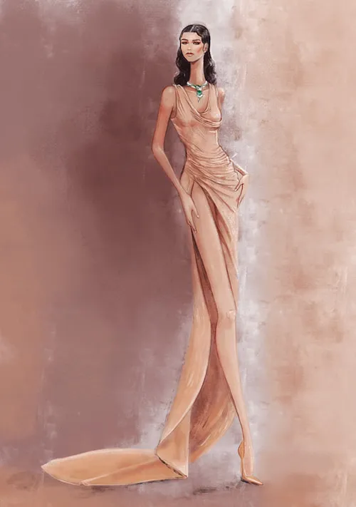 zendaya balmain dune ilustración digital moda graciano augusto