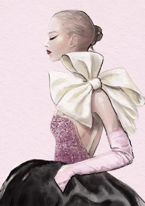 valentino couture ilustración digital moda graciano augusto